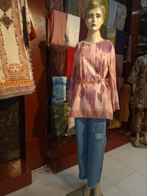 Chiffon Top with Jeans Pant