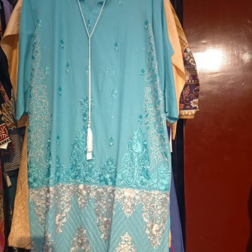 Polka Dot Lawn Embroidery Shirt