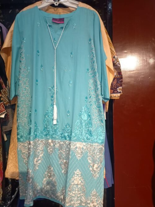 Polka Dot Lawn Embroidery Shirt