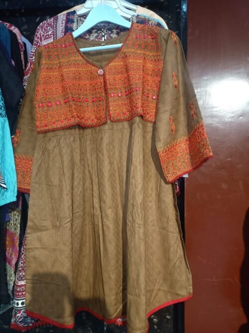 Cotton Embroidery Shirt with Jacket