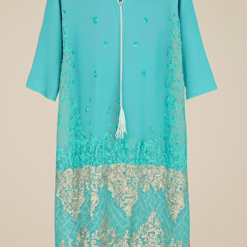 Polka Dot Lawn Embroidery Shirt