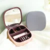 PortableJewelryBox1 Mini Portable Jewelry Organizer with Mirror