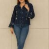 Women’s Jeans Embroidery Jacket