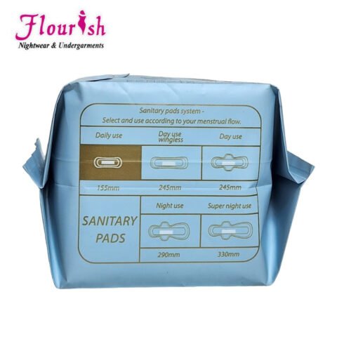 Flourish 155mm Wingless Daily Use Sanitary Pads for Girls & Women (20 pcs)