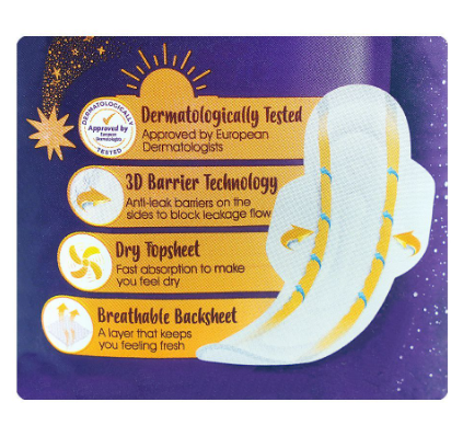 Molped Advanced Leak Protection 3D Barrier Maxi Thick Extra Long Pads (7-Pads)