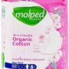 Molped Pure & Soft Maxi Thick Organic Cotton Pad, Extra Long (8-Pads)