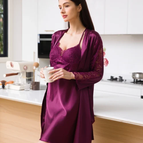 Flourish Gown Set 4914 - Wine