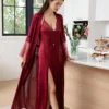 0943_1 Flourish Gown Set 3905 - Maroon