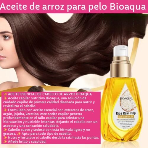 BIOAQUA Rice Raw Pulp Hair Essential Oil – 70ml