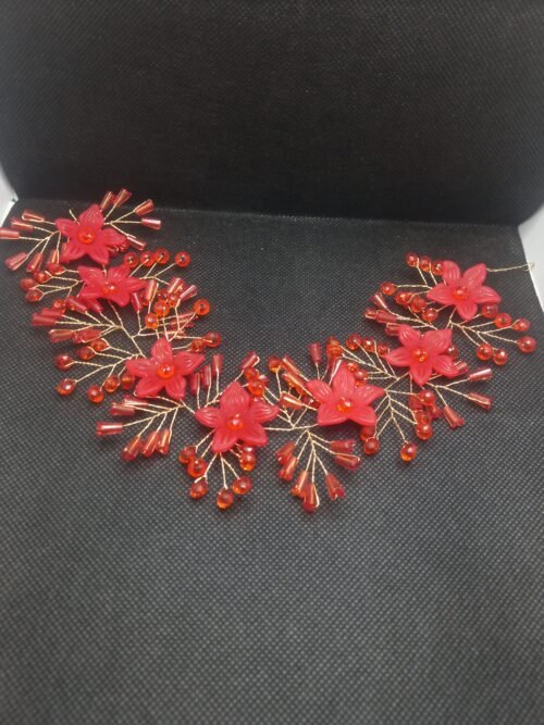 20260207_183425 Soft Red Flower Stone Embellished Hair Band