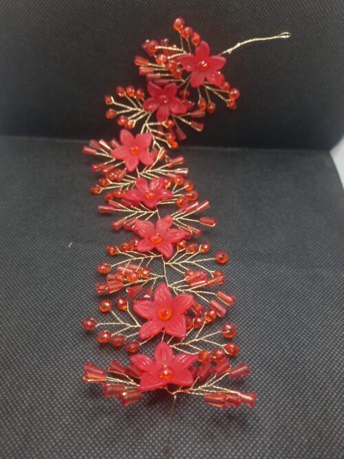 20260207_183439 Soft Red Flower Stone Embellished Hair Band