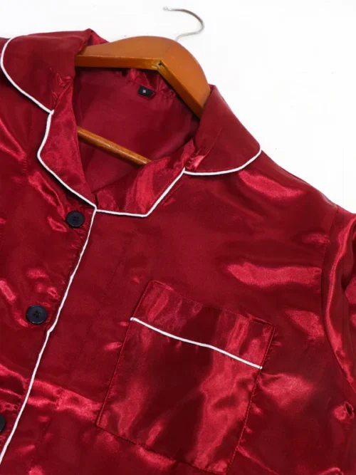 TeeDot Night Suit Trouser Shirt Mahroon Color