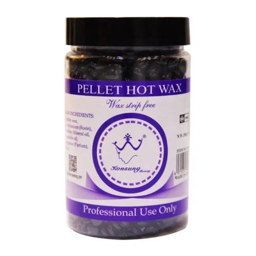 Konsung Beauty Pellet Hot Wax Strip free Black Jar 200g