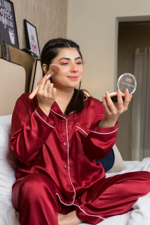 TeeDot Night Suit Trouser Shirt Mahroon Color