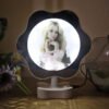 Magic Mirror Photo Frame with LED Light – Flower Design