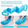 Silicone Bath Body Belt Soft Rubbing Exfoliating Massage Loofah