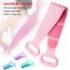 Silicone Bath Body Belt Soft Rubbing Exfoliating Massage Loofah