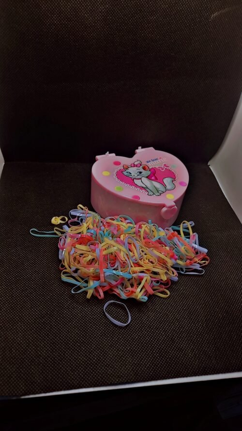 Heart Shape Box of Hair Rubber Bands