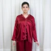 TeeDot Night Suit Trouser Shirt Mahroon Color