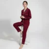 TeeDot Night Suit Trouser Shirt Mahroon Color