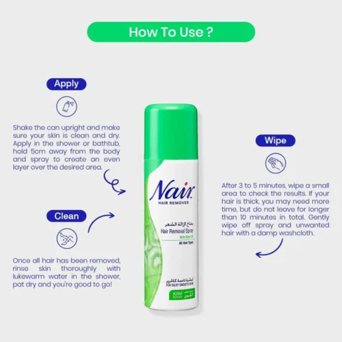 Nair Hair Remover Spray Kiwi Extract 200ml