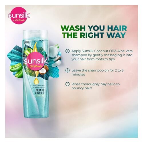 Sunsilk Coconut Oil And Aloe Vera Bouncy Volume Shampoo