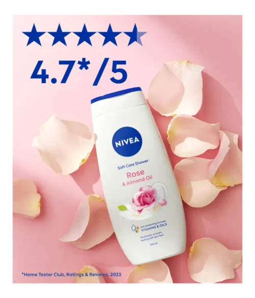 NIVEA Rose & Almond Oil Shower Cream - 250ml