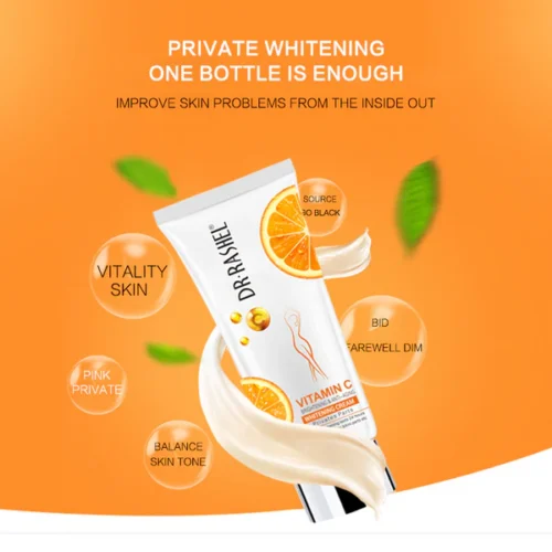 Dr.Rashel Vitamin C Brightening & Anti Aging Whitening Cream for Private Body Parts for Girls & Women - 80ml