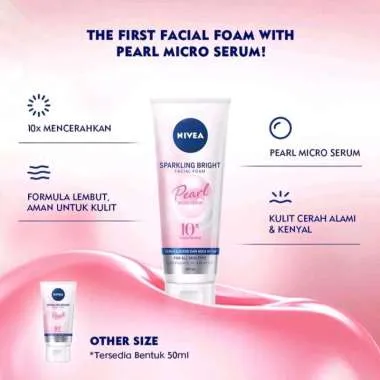 Nivea Sparkling Bright Facial Foam Pearl Micro Serum - 100ml