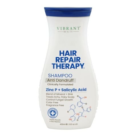 Vibrant Beauty Hair Repair Therapy Shampoo Anti Dandruff (Zinc P + Salicylic Acid) (400ml)
