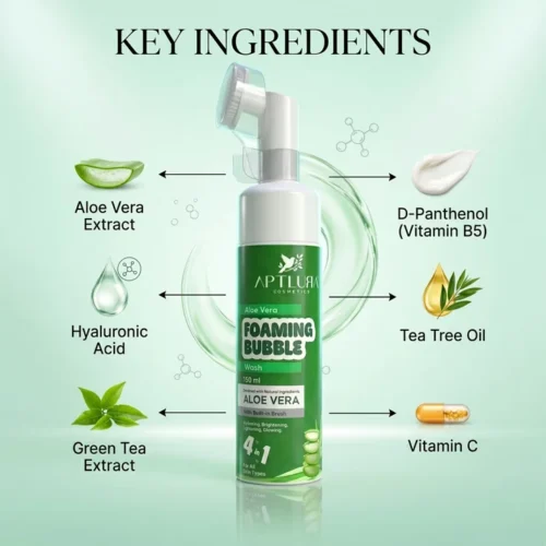 Aptlura Aloe Vera Foaming Bubble Facewash 150ml