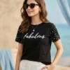 PRINTED CREW NECK T SHIRT
