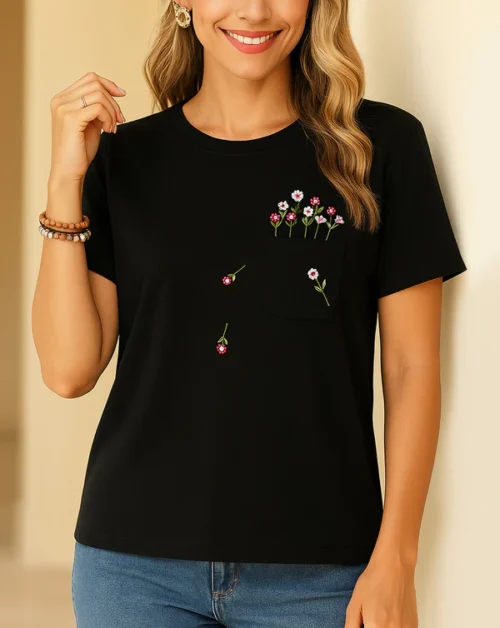 EMBROIDERED T SHIRT