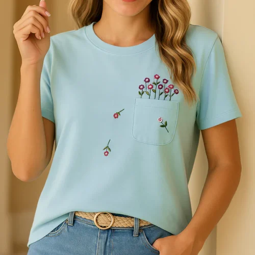 EMBROIDERED T SHIRT