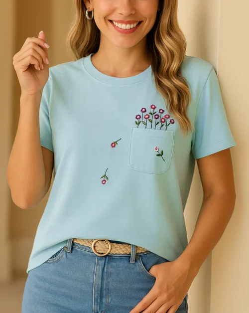 EMBROIDERED T SHIRT